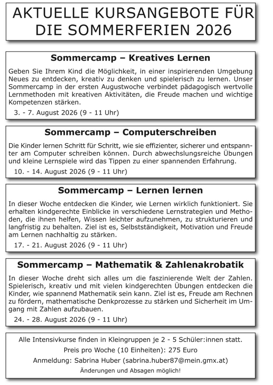 Intensivkurs Lernen mit Pfiff
